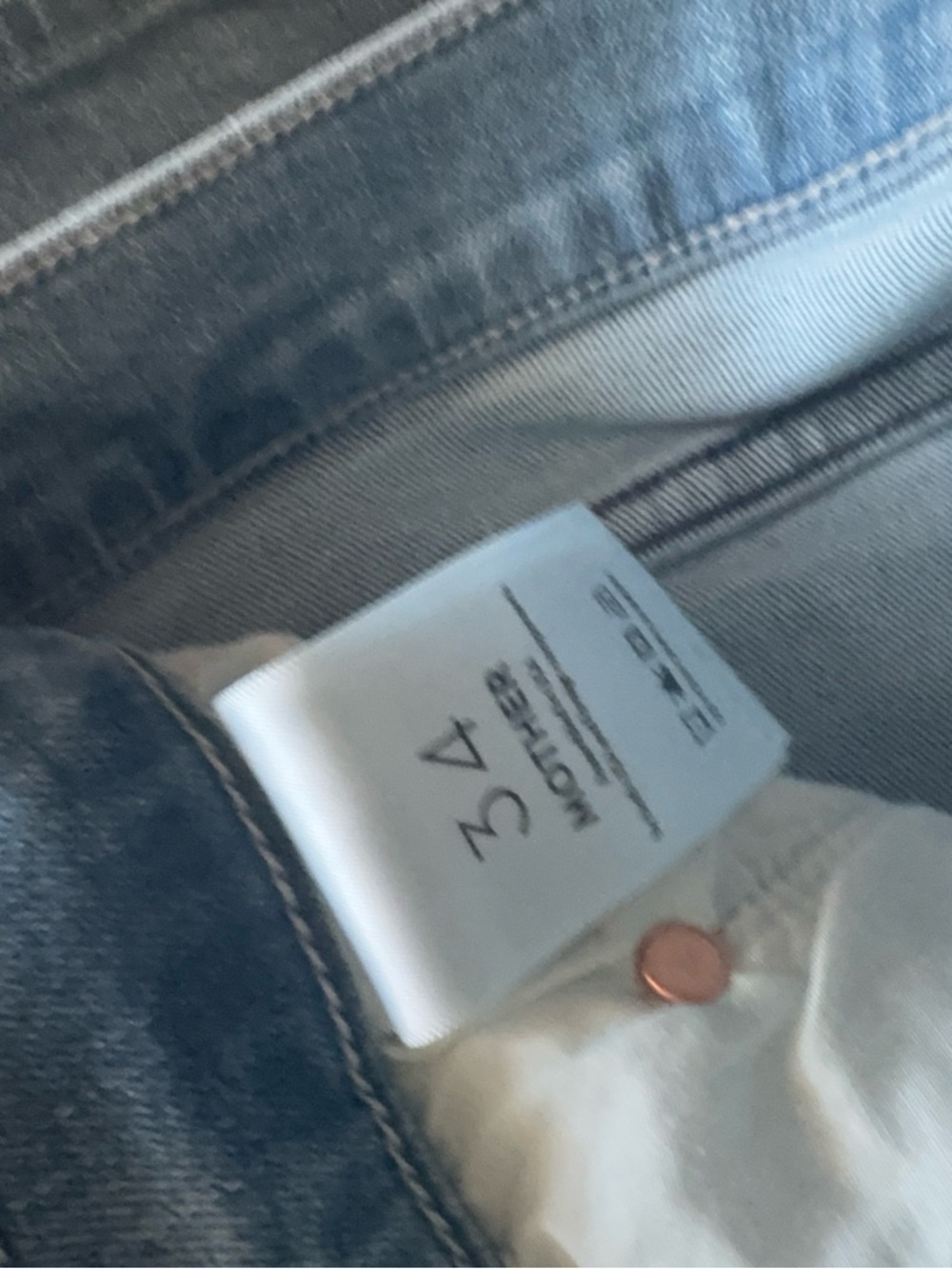 MOTHER TomKat  Light Blue Denim Jeans size 34 new with tags - Picture 7 of 7